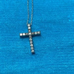 Silver cross necklace